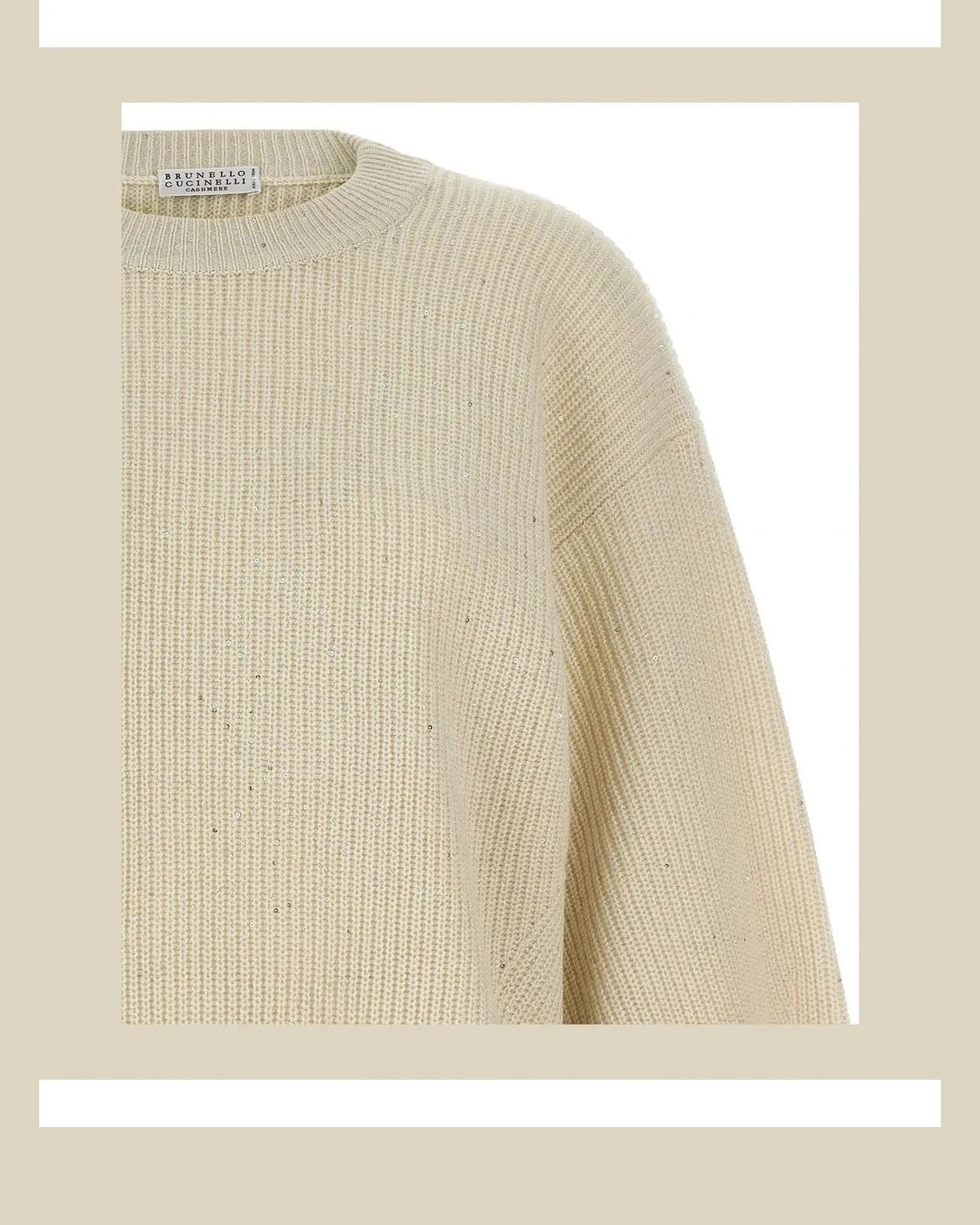 Brunello Cucinelli Sweater in white, Cashmere — view 3