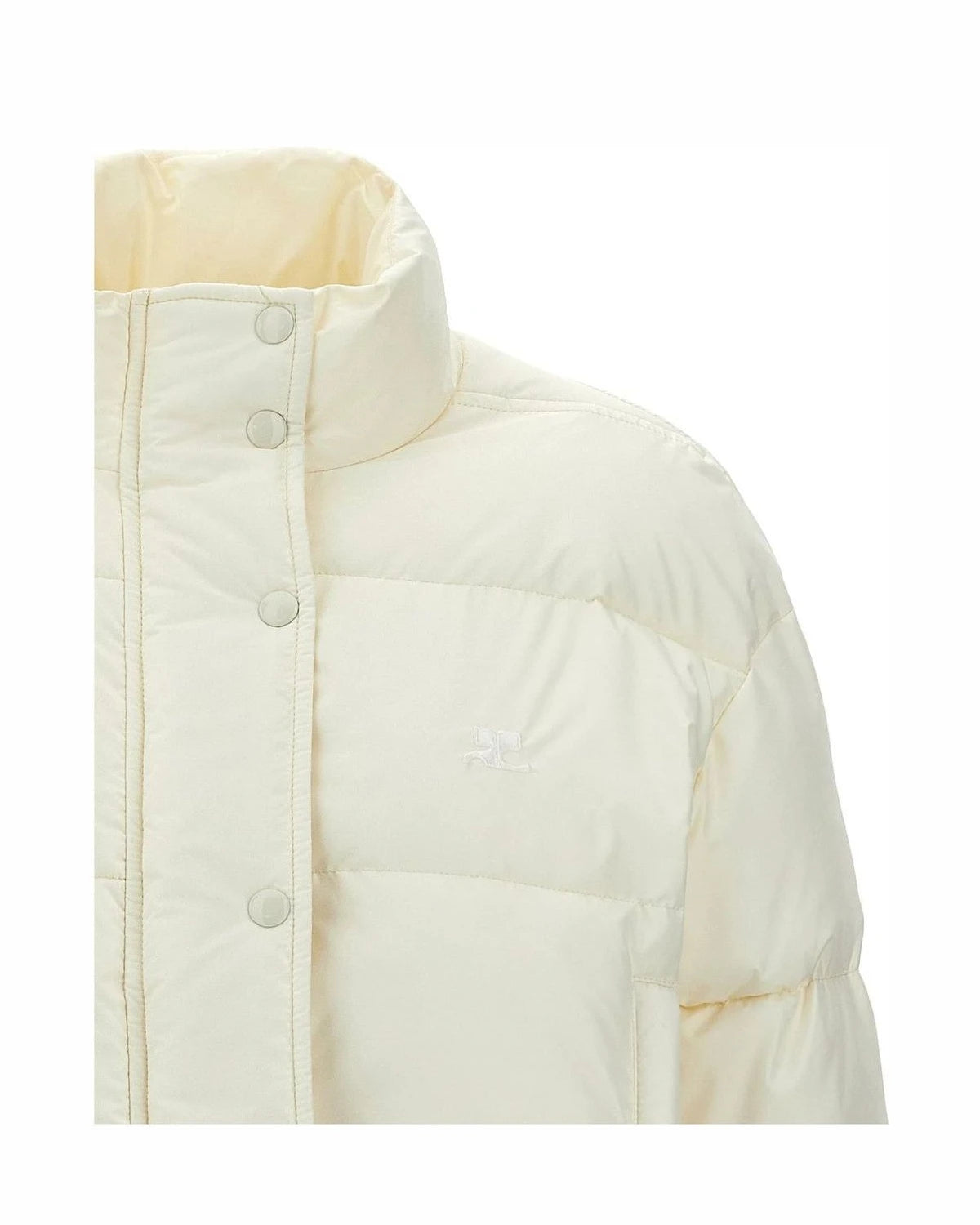 Courrèges Puffer Jacket in white, Polyester — view 3