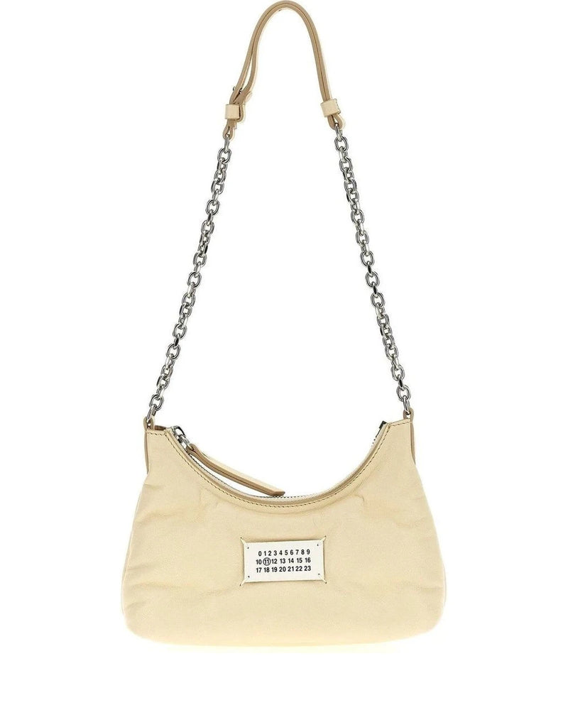 Maison Margiela Shoulder Bag in white, Lamb Leather