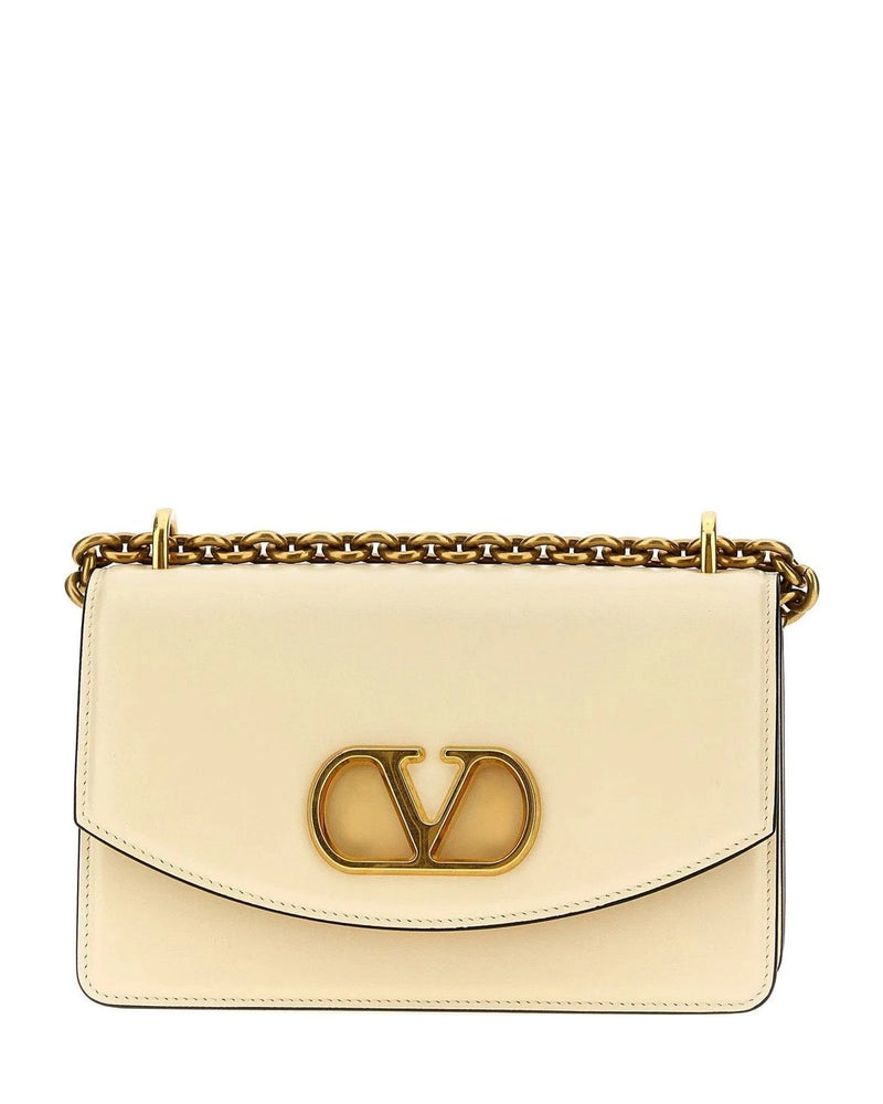 Valentino Garavani Shoulder Bag in white, Calfskin Leather