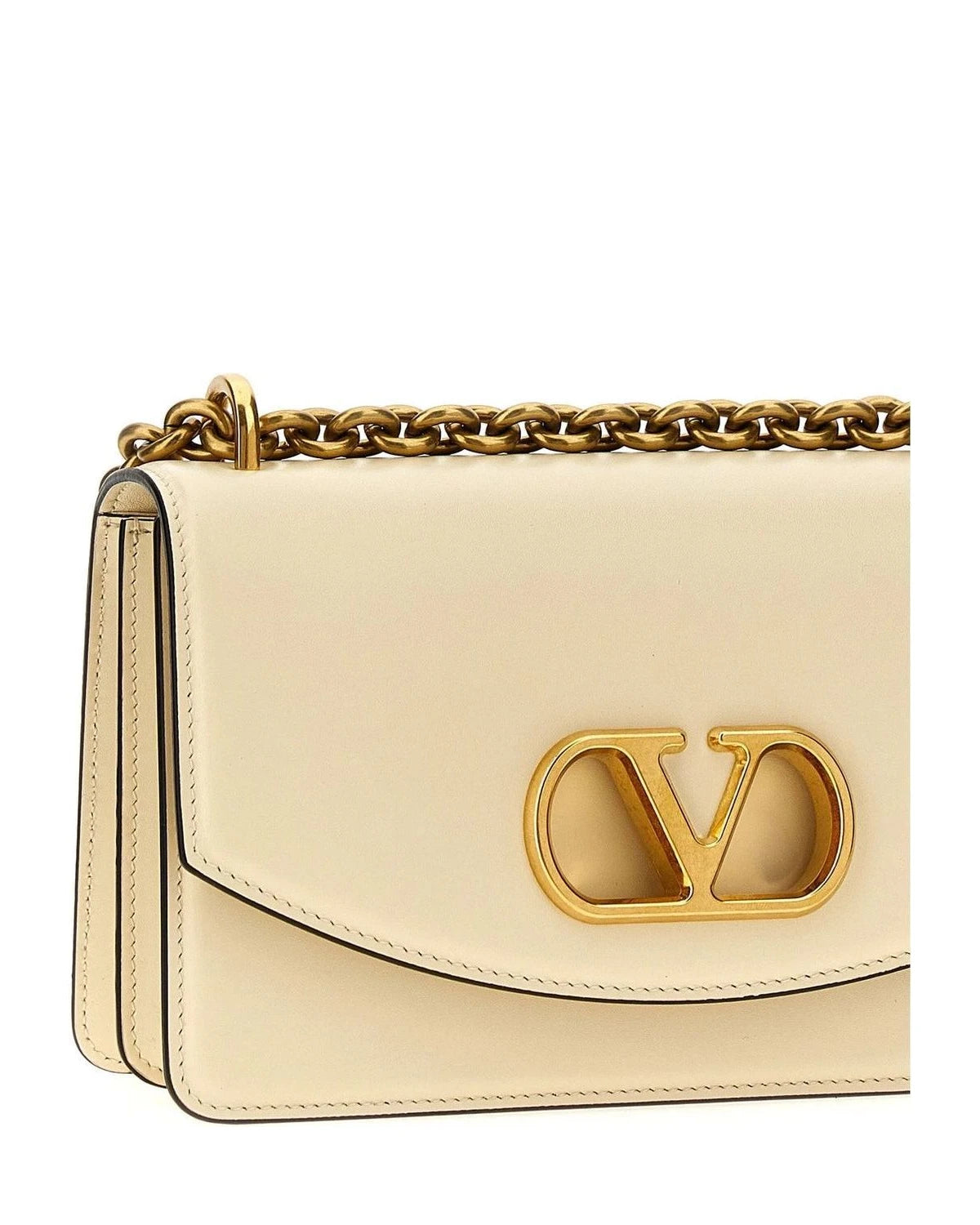 Valentino Garavani Shoulder Bag in white, Calfskin Leather — view 3
