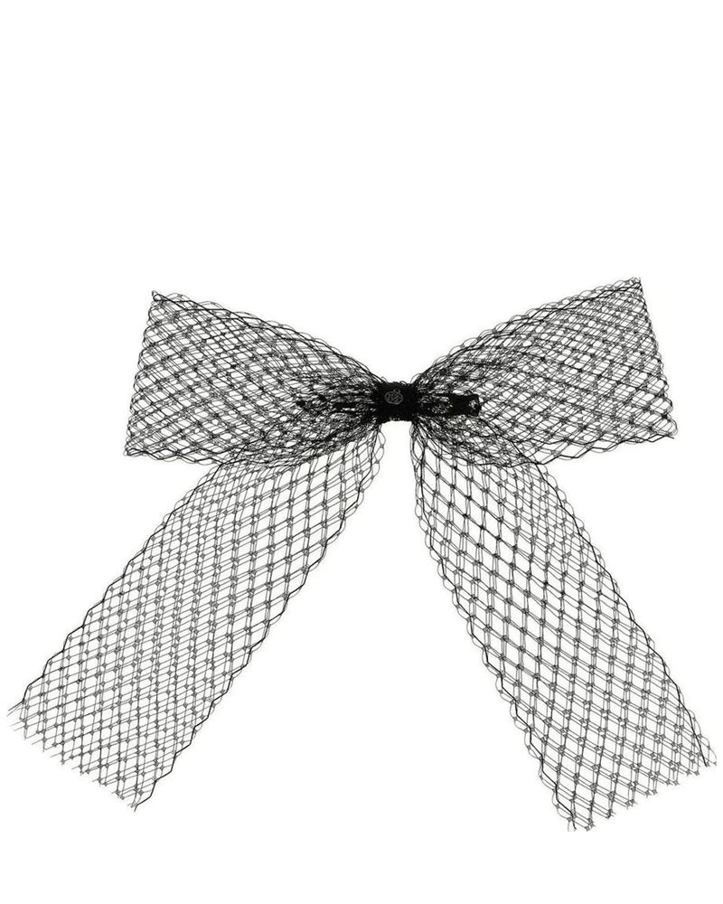 Maison Michel Hair Bows & Bow Clip in black, Polyester