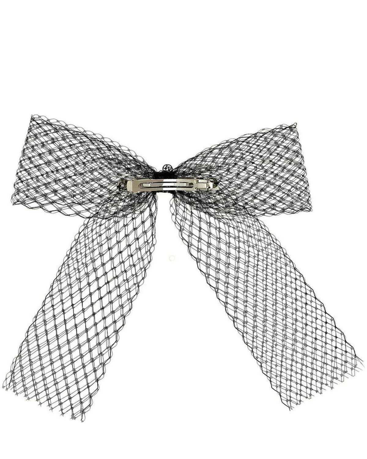 Maison Michel Hair Bows & Bow Clip in black, Polyester — view 2