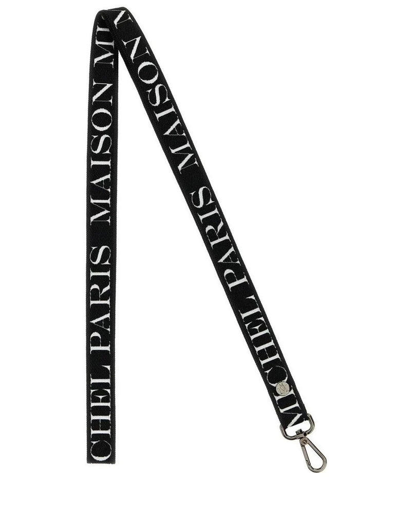 Maison Michel Keychain in black, Cotton