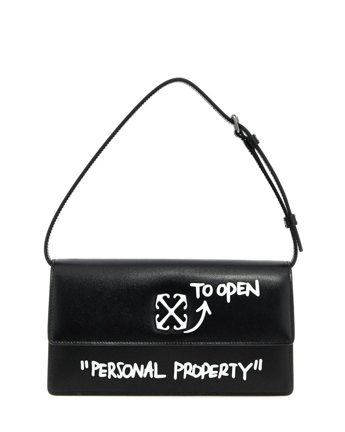 Off-White Shoulder Bag in black, Calfskin Leather