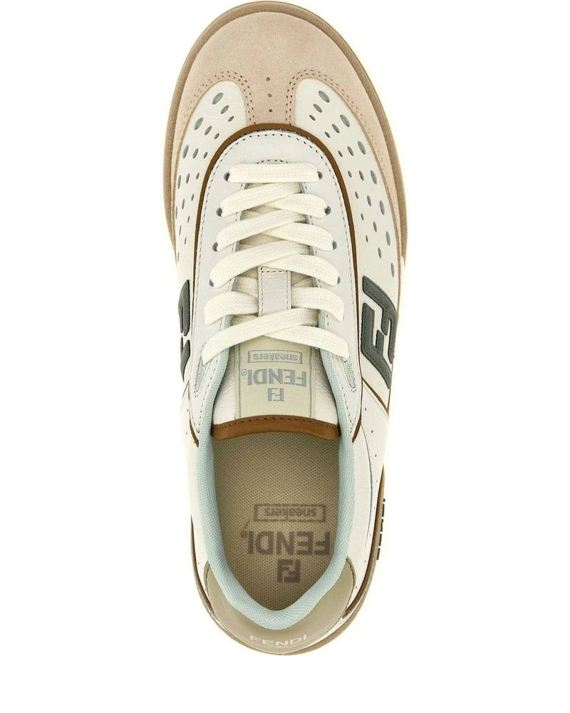 Fendi Sneakers in beige, Leather — view 4