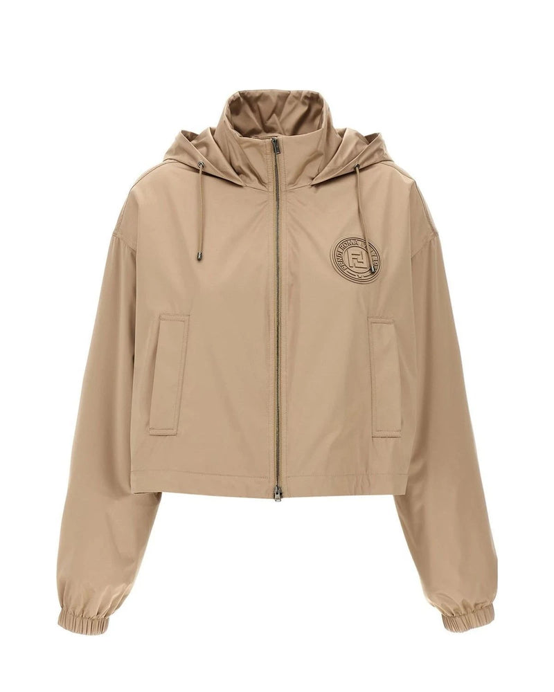 Fendi Windbreaker in brown, Polyester