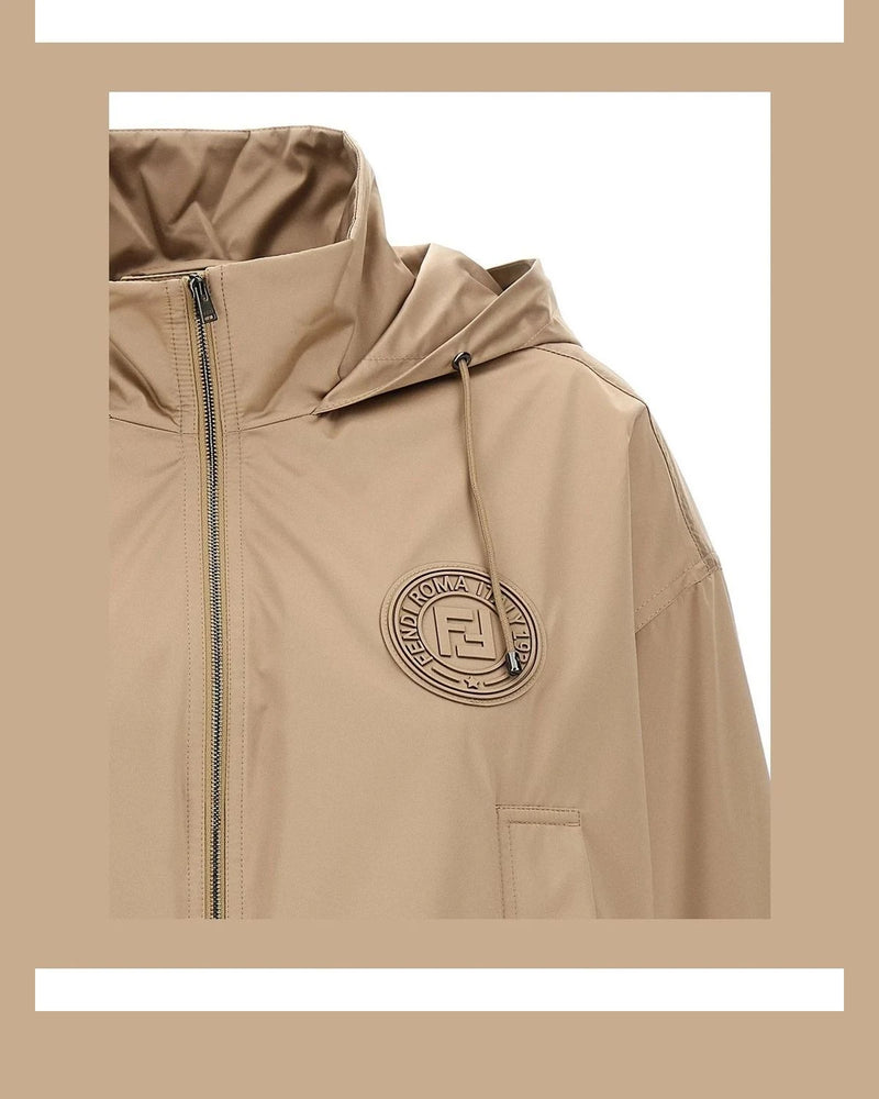 Fendi Windbreaker in brown, Polyester — view 3