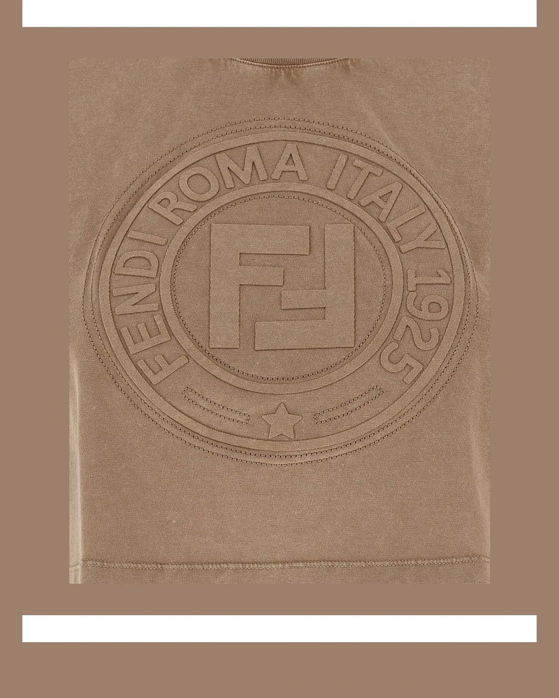 Fendi T-Shirt in brown, Cotton — view 4