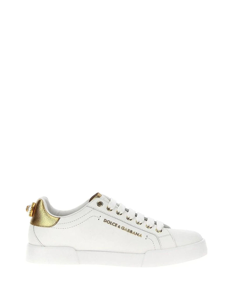 Dolce & Gabbana Sneakers in gold, Calfskin Leather
