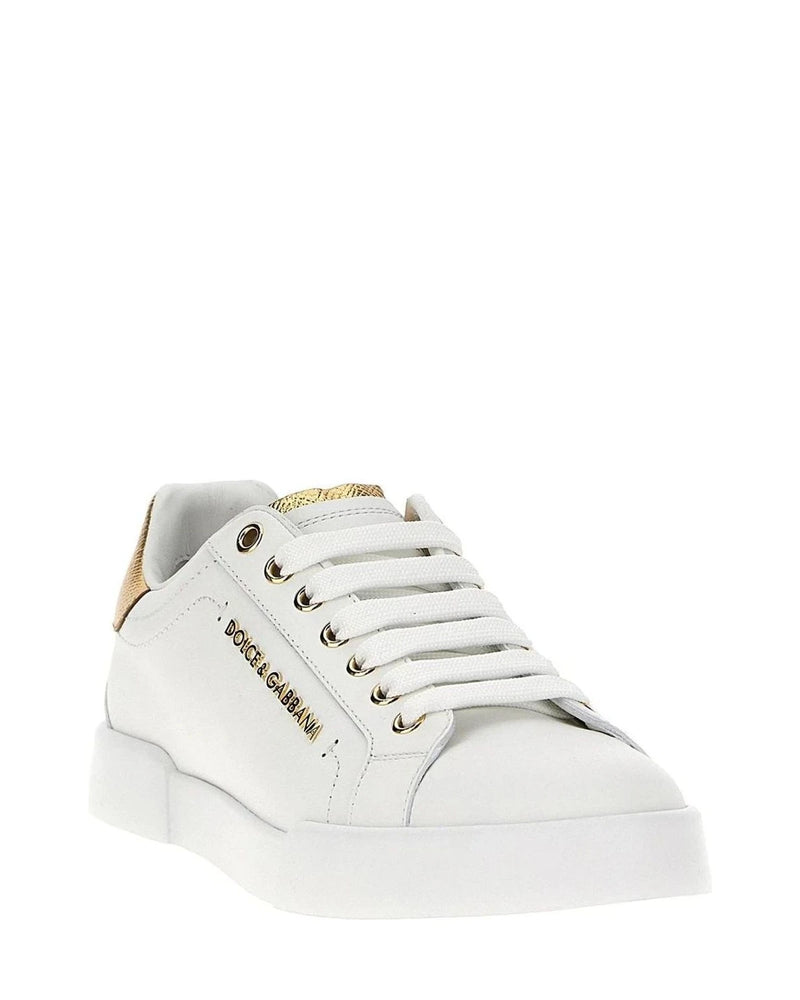 Dolce & Gabbana Sneakers in gold, Calfskin Leather — view 2