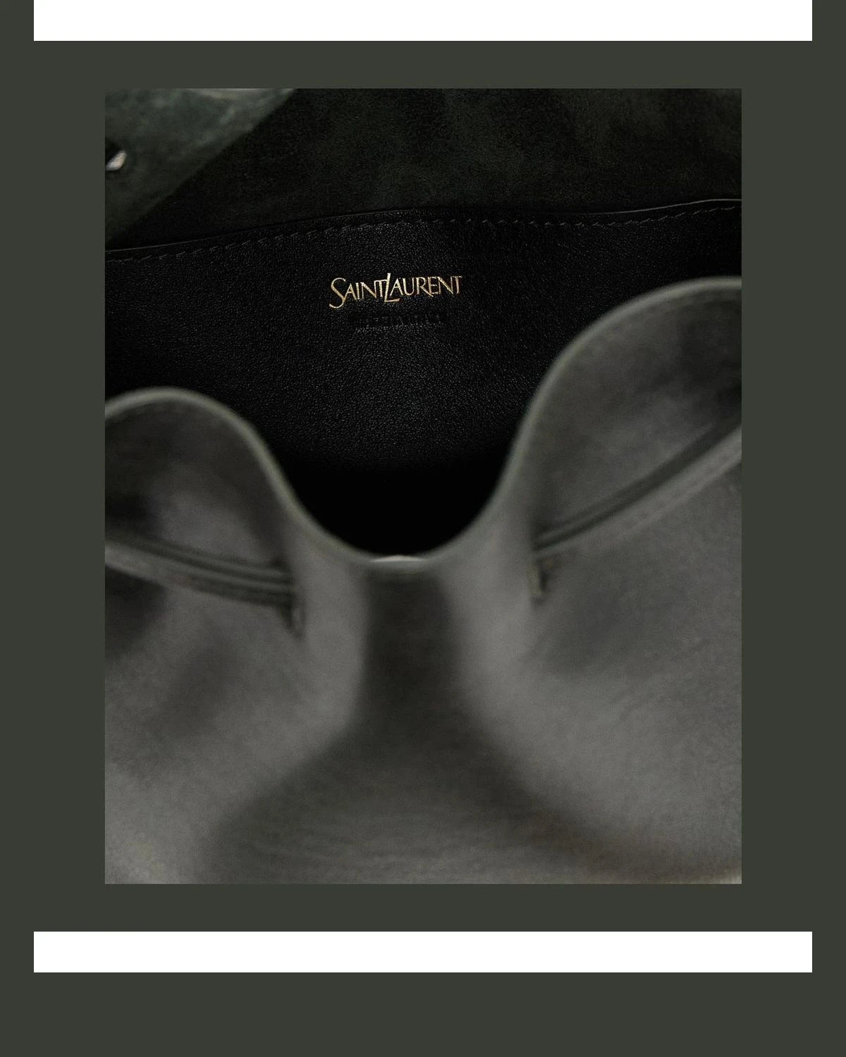 Saint Laurent Bucket Bag in black, Calfskin Leather — view 4