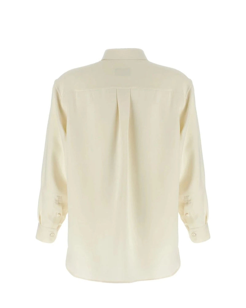 Brioni Dress Shirt in white, Silk — view 2