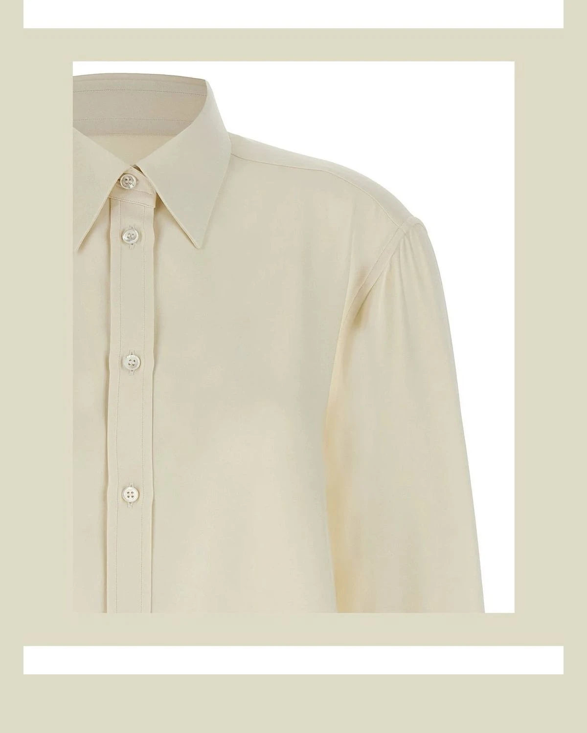 Brioni Dress Shirt in white, Silk — view 3