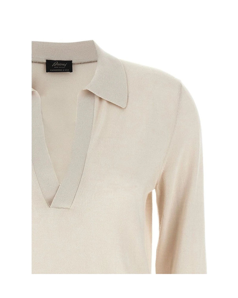 Brioni Polo in beige, Cashmere — view 3