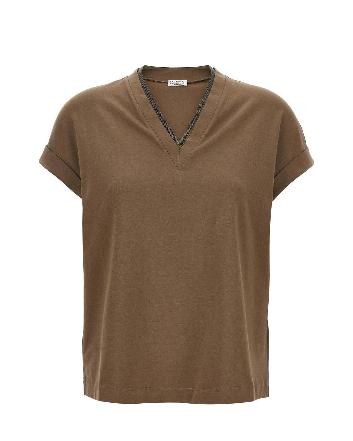 Brunello Cucinelli Blouse in brown, Cotton