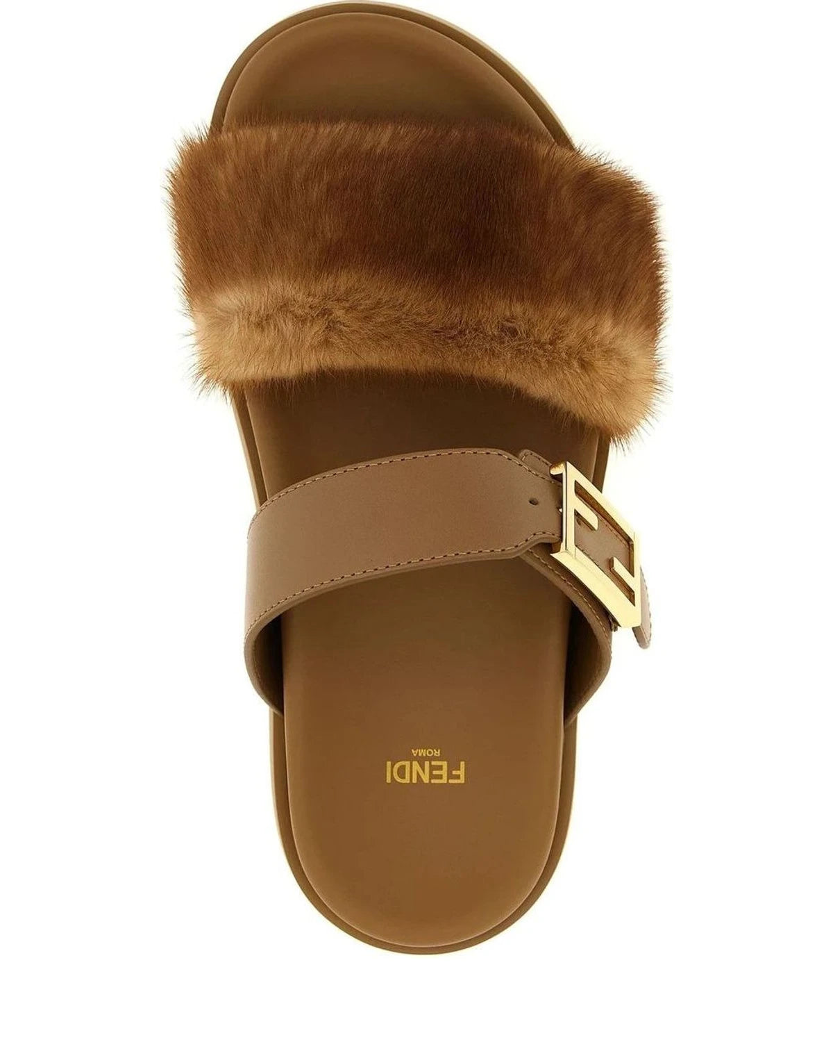 Fendi Slippers in brown, Leather — view 4