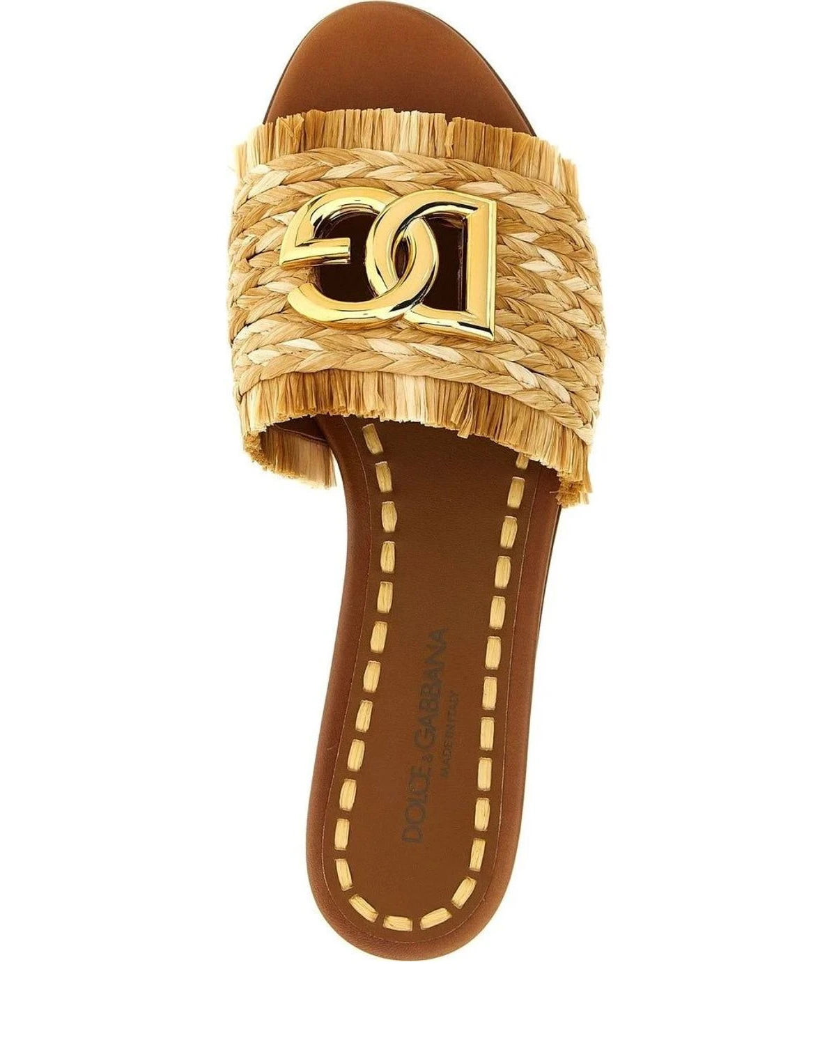 Dolce & Gabbana Sandals in brown, Raffia — view 4