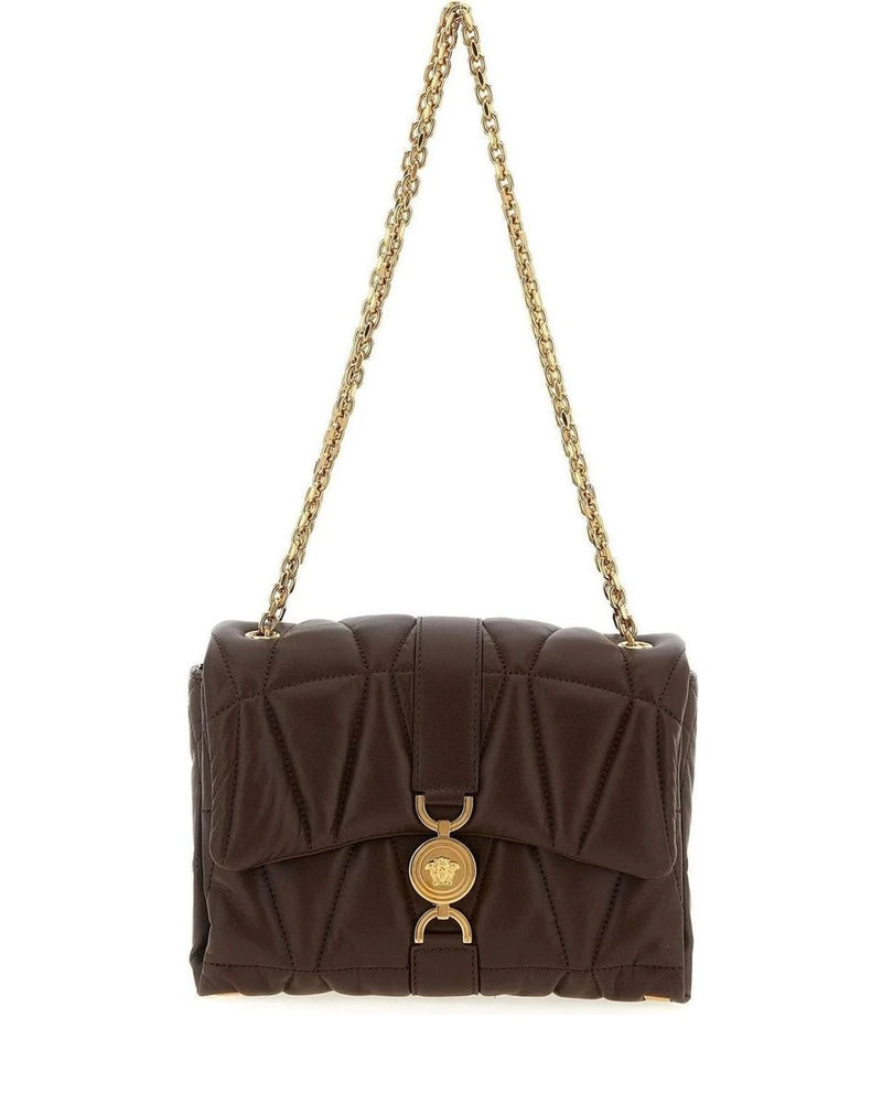 Versace Shoulder Bag in brown, Lamb Leather