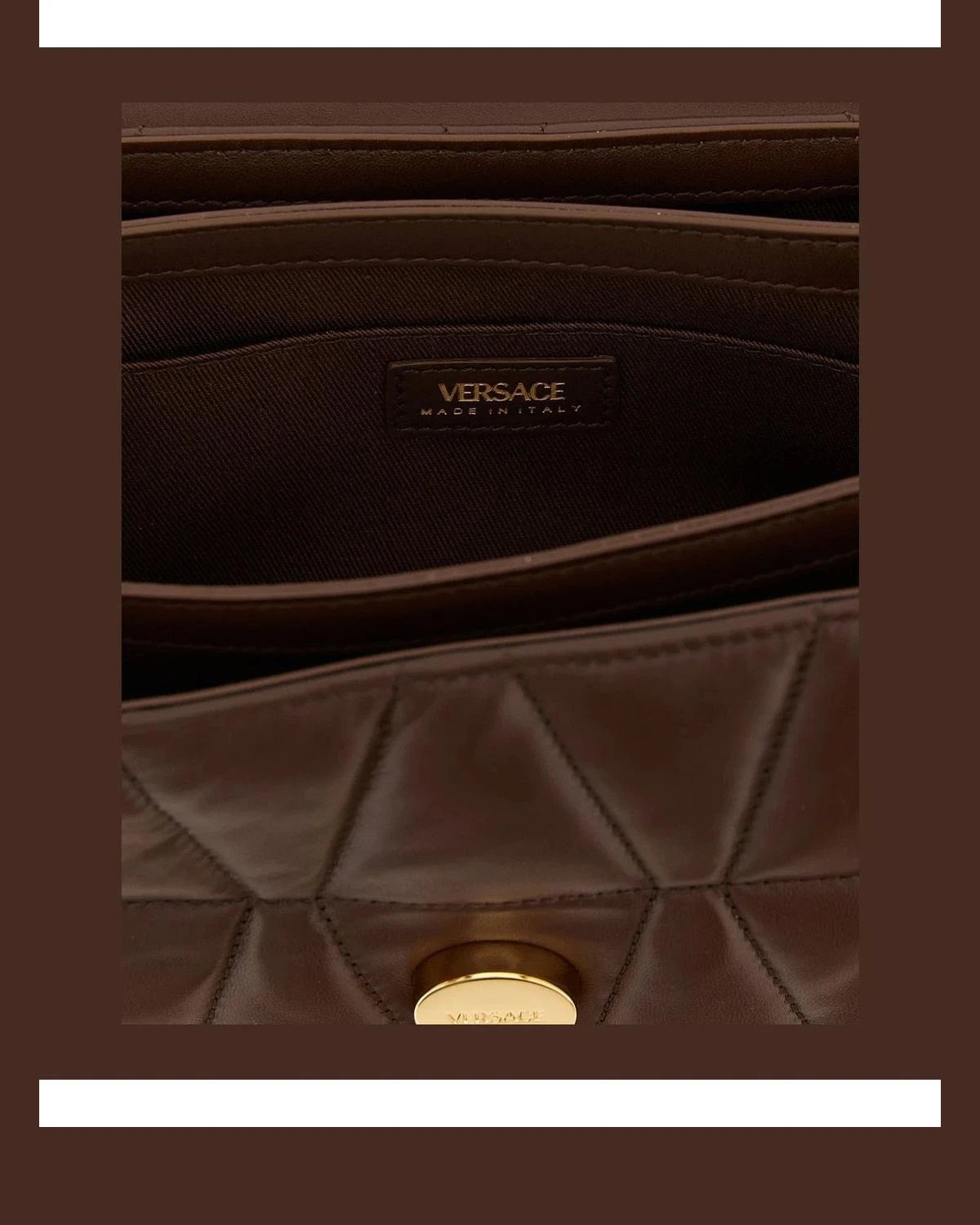 Versace Shoulder Bag in brown, Lamb Leather — view 4