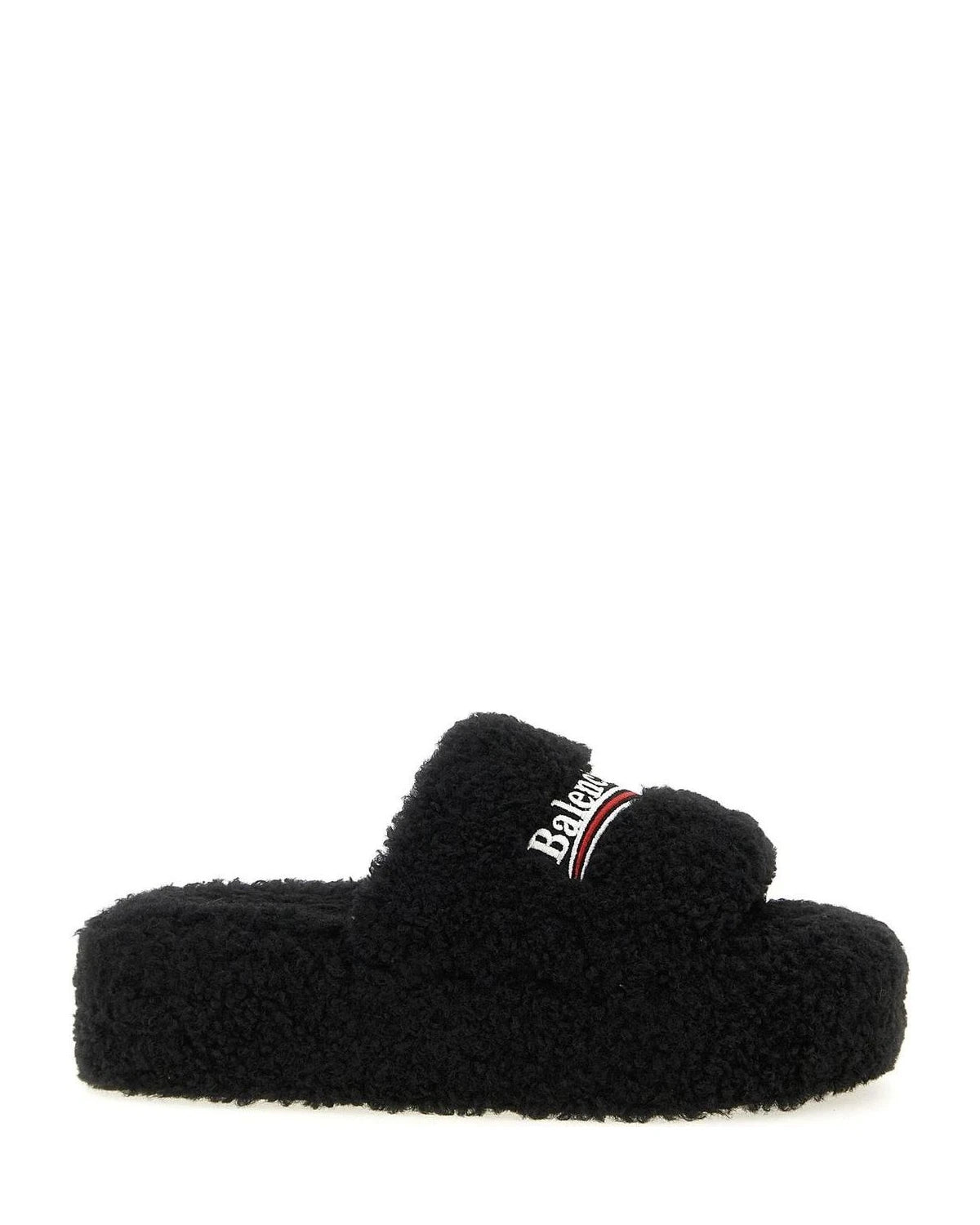 Balenciaga Slides in black, Polyester