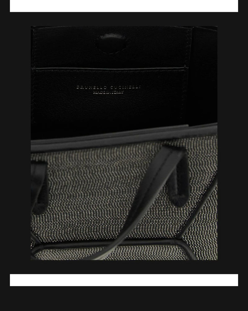 Brunello Cucinelli Satchel Bag in black, Leather — view 4