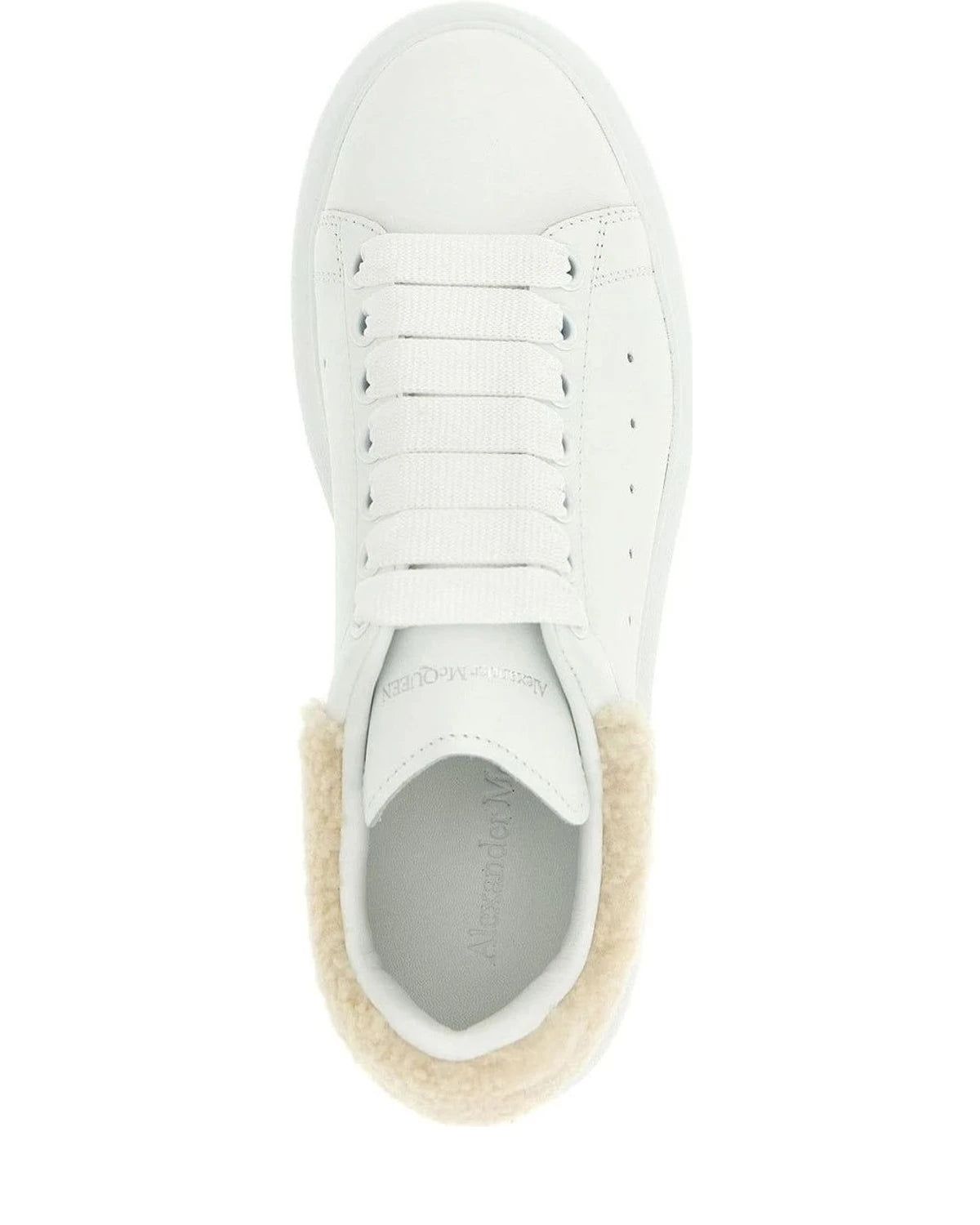 Alexander McQueen Sneakers in beige, Calfskin Leather — view 4