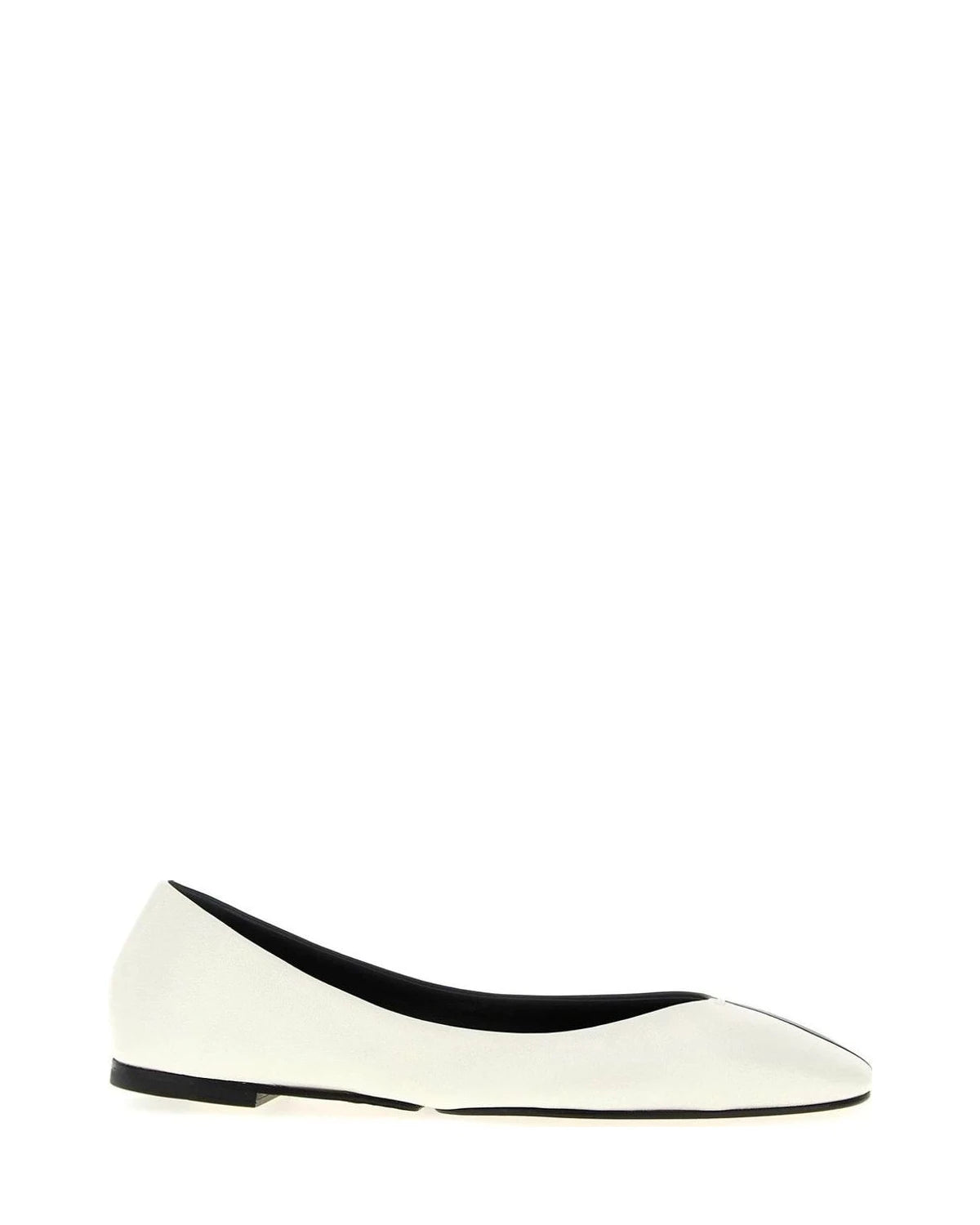 Jacquemus Flats in white, Lamb Leather