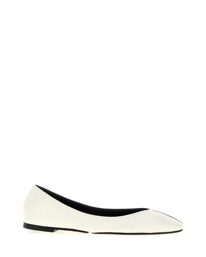 Jacquemus Flats in white, Lamb Leather