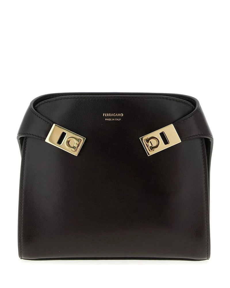 Ferragamo Cross Body Bag in brown, Calfskin Leather