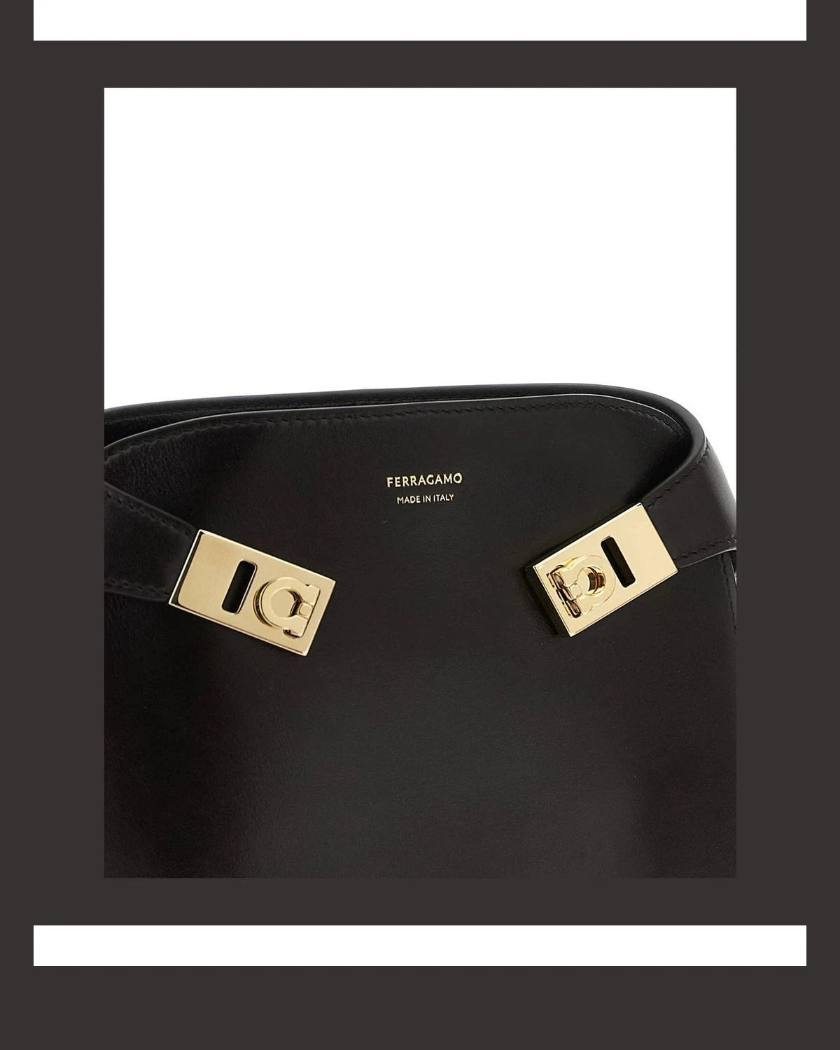 Ferragamo Cross Body Bag in brown, Calfskin Leather — view 3