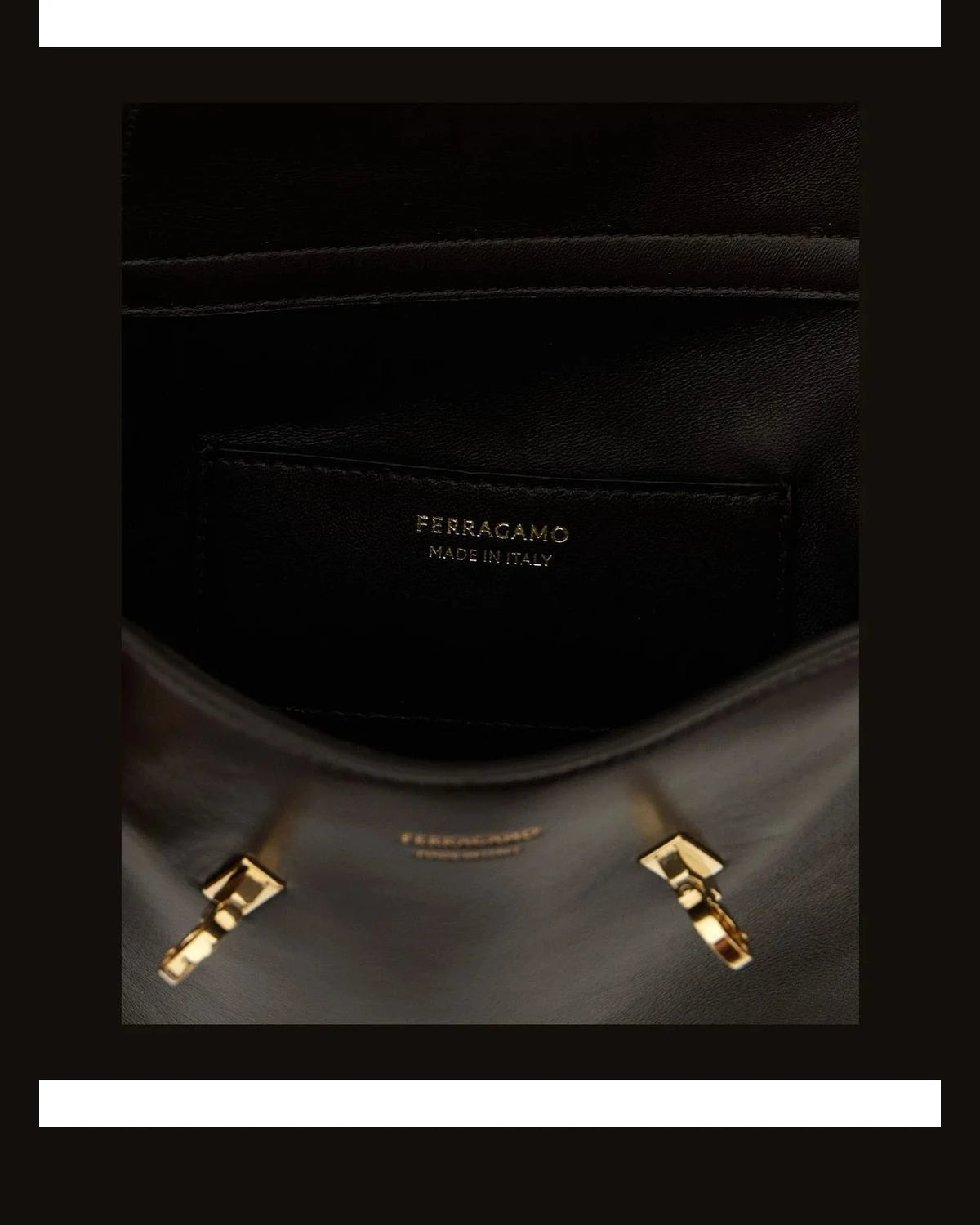 Ferragamo Cross Body Bag in brown, Calfskin Leather — view 4