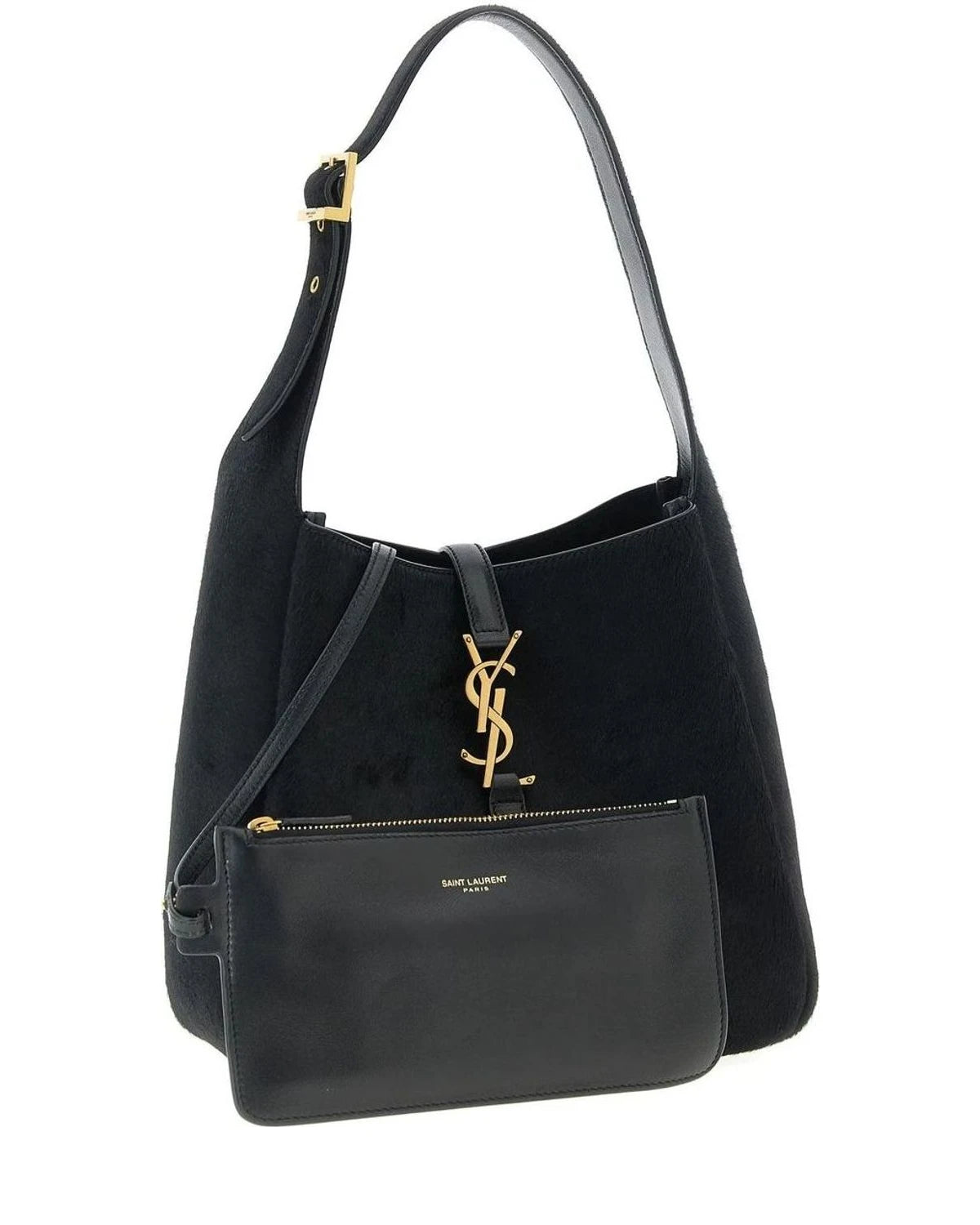 Saint Laurent Shoulder Bag in black, Calfskin Leather — view 3