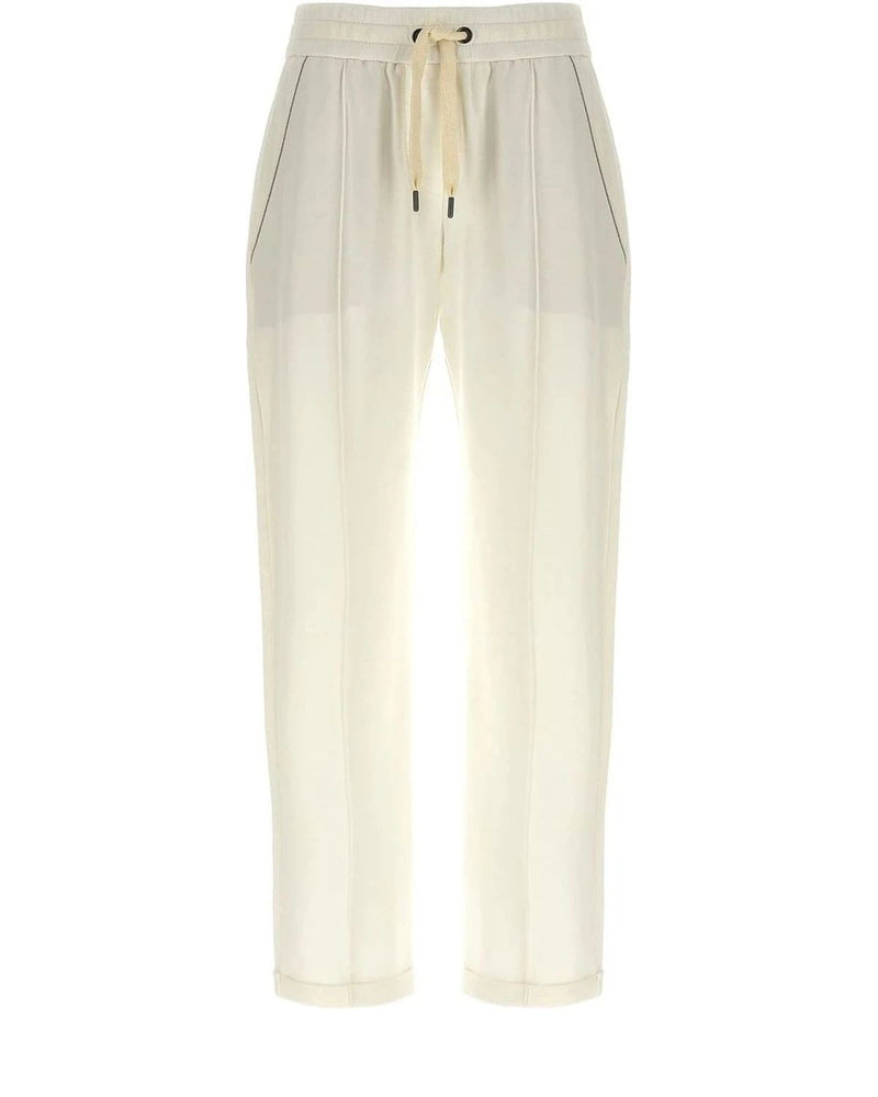 Brunello Cucinelli Jogger in white, Cotton