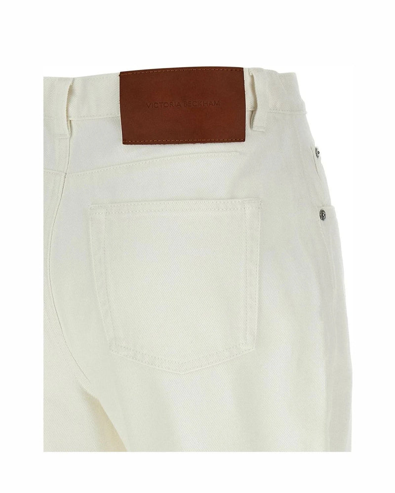 Victoria Beckham Jean in white, Cotton — view 4