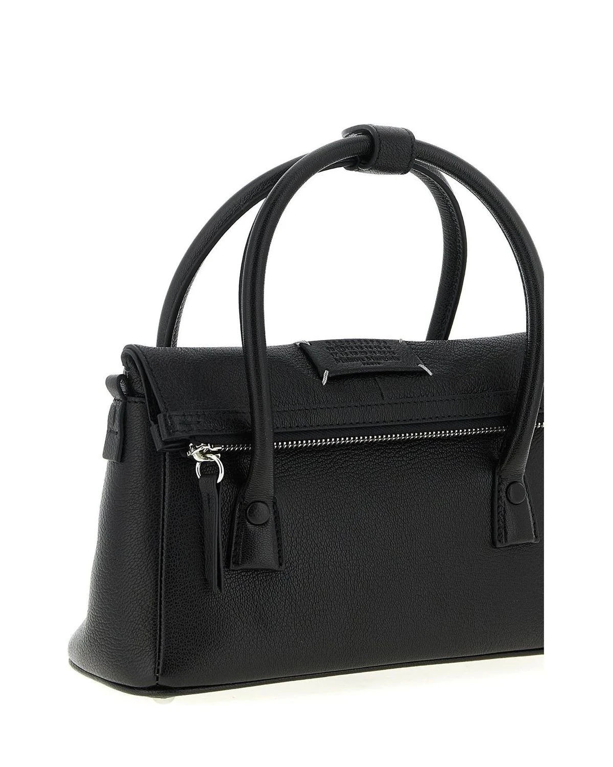 Maison Margiela Satchel Bag in black, Goat Cashmere — view 3