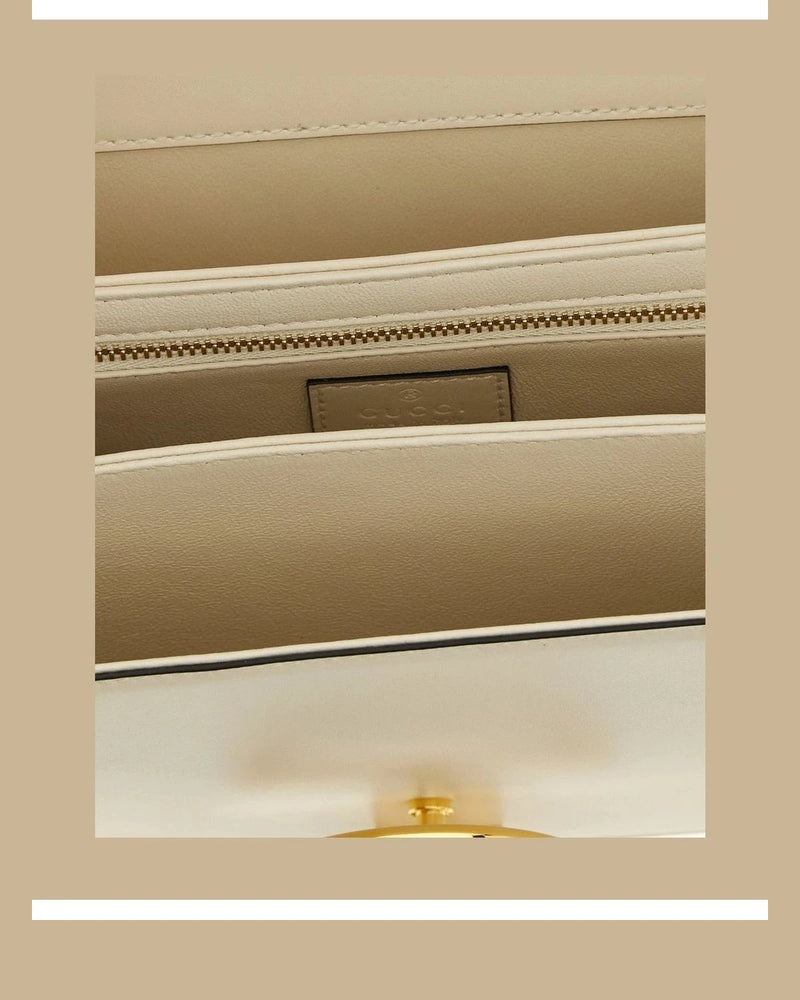Gucci Shoulder Bag in white, Calfskin Leather — view 4