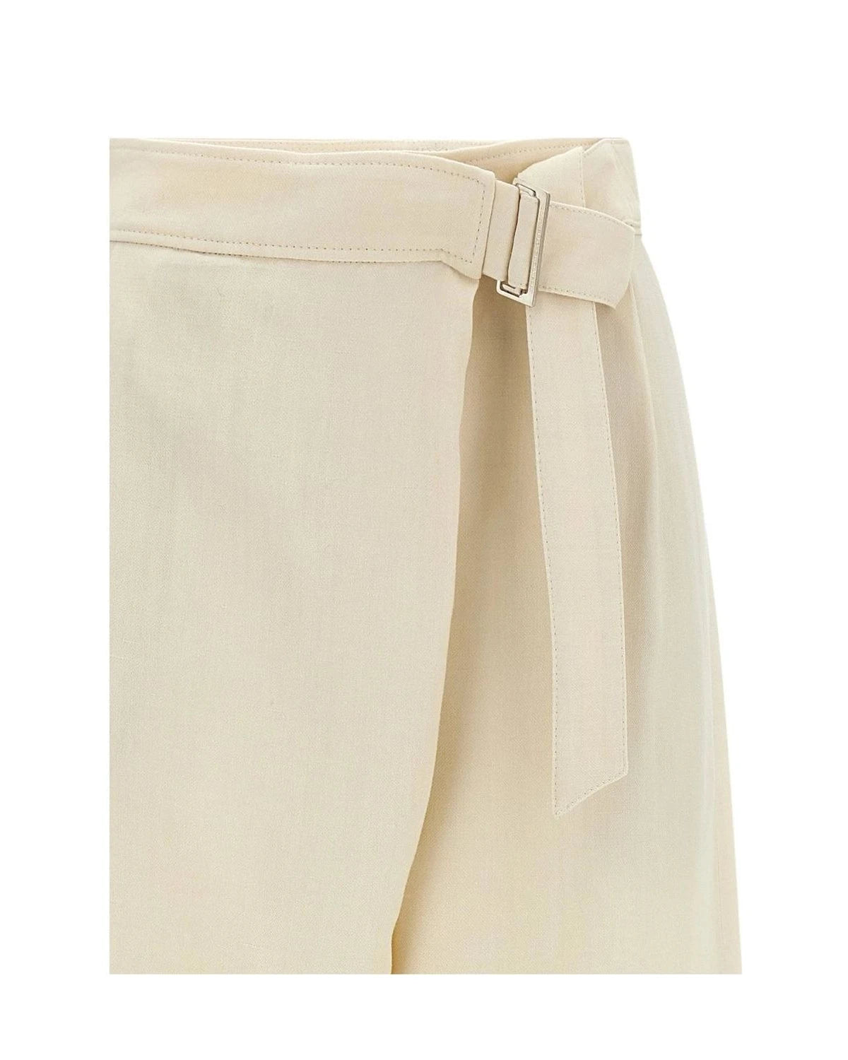 Brunello Cucinelli Palazzo Pant in white, Viscose — view 3