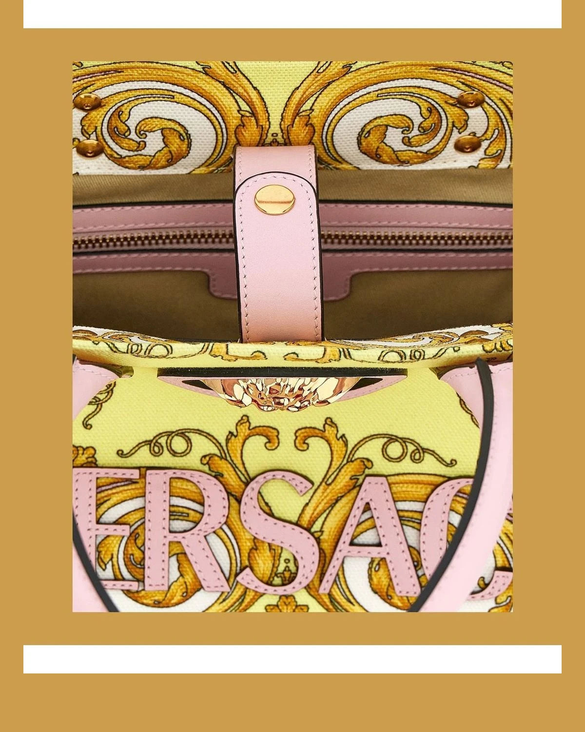 Versace Tote Bag in multicolor, Cotton — view 4