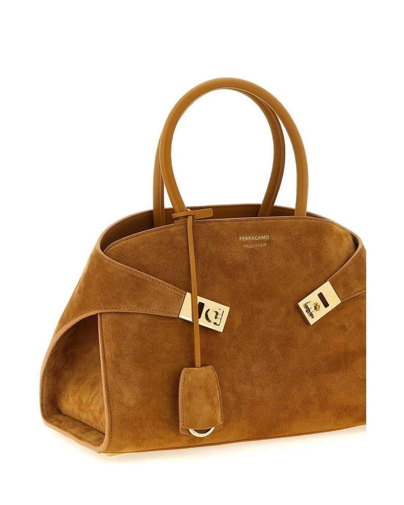 Ferragamo Satchel Bag in beige, Goat Leather — view 3