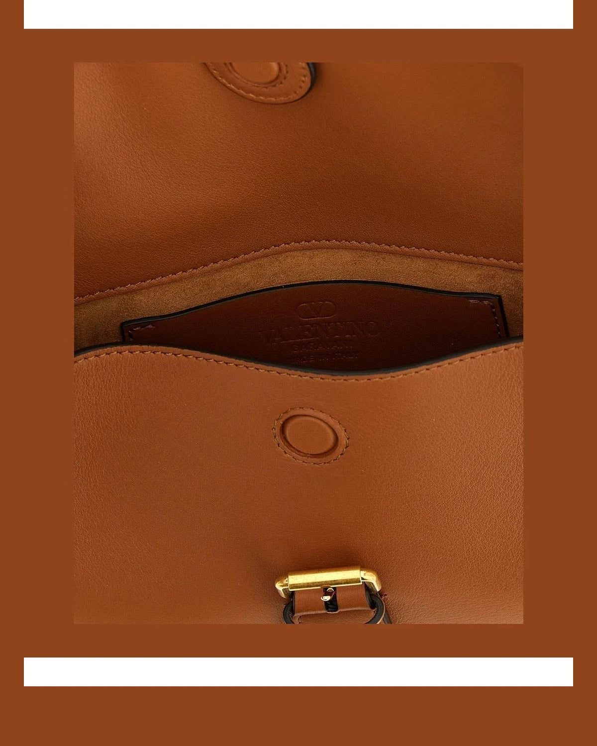 Valentino Garavani Shoulder Bag in brown, Calfskin Leather — view 4