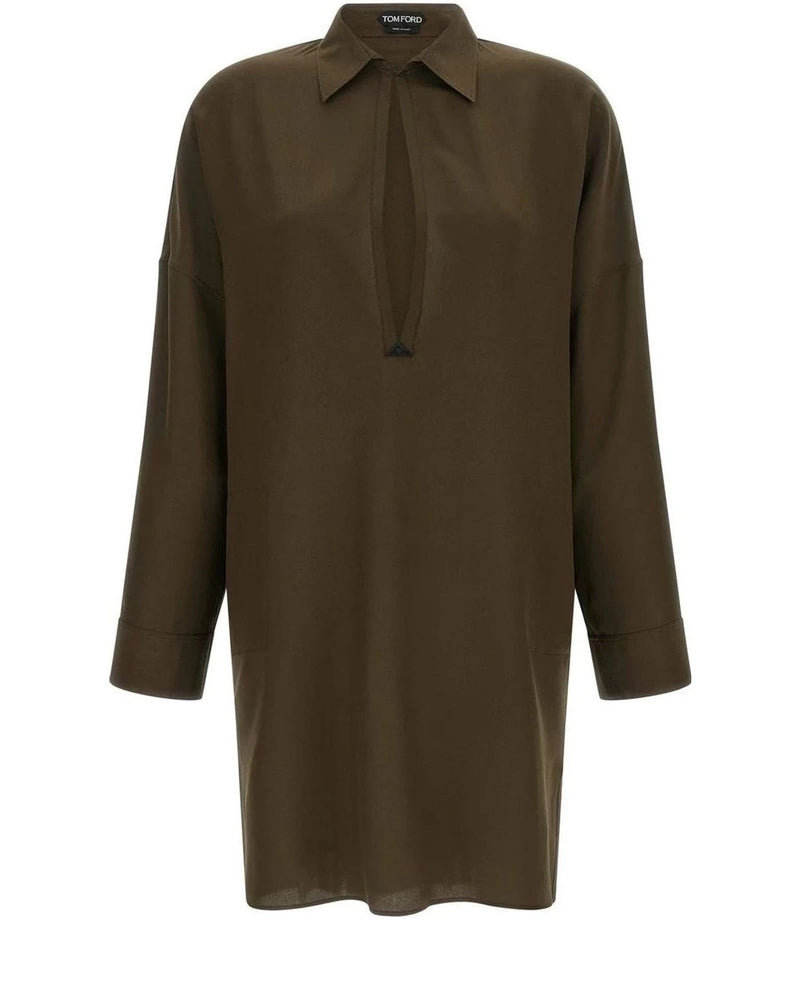 Tom Ford Dresse in brown, Silk
