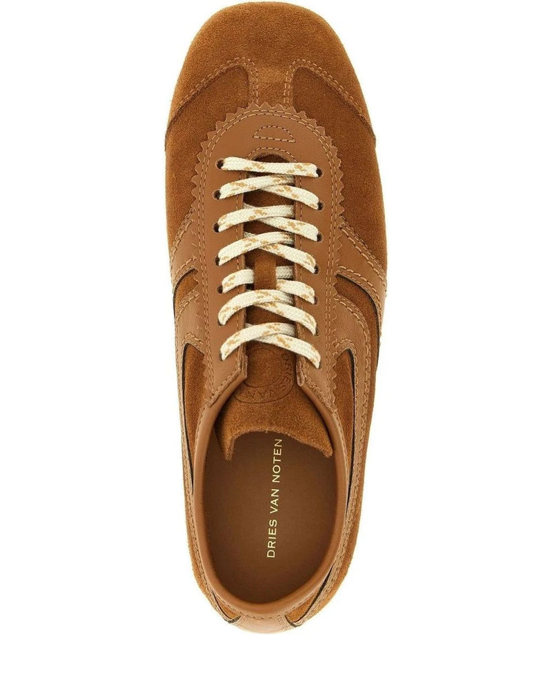 Dries Van Noten Sneakers in brown, Calfskin Leather — view 4