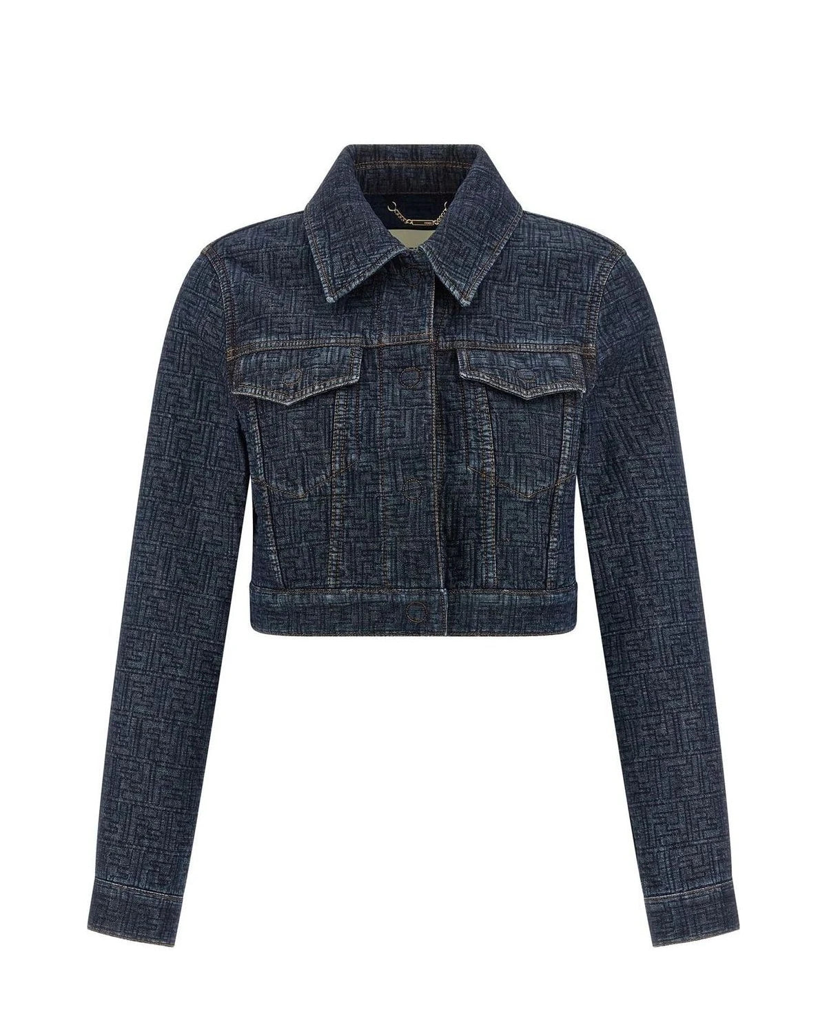 Fendi Trucker Jacket in blue, Cotton