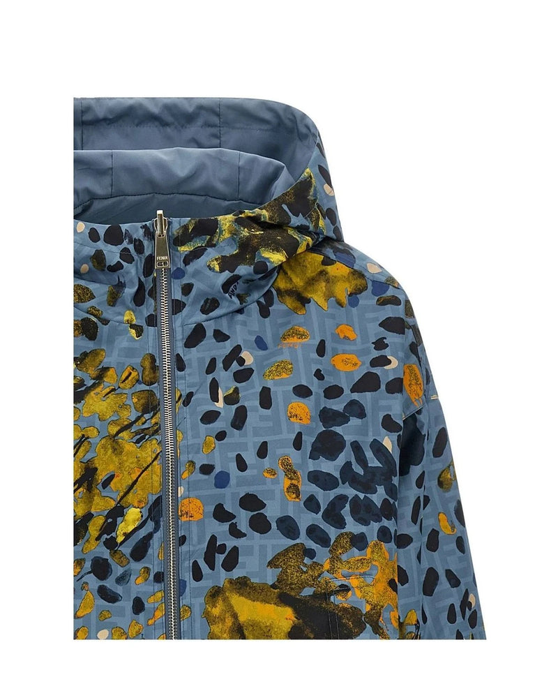 Fendi Windbreaker in blue, Polyester — view 4