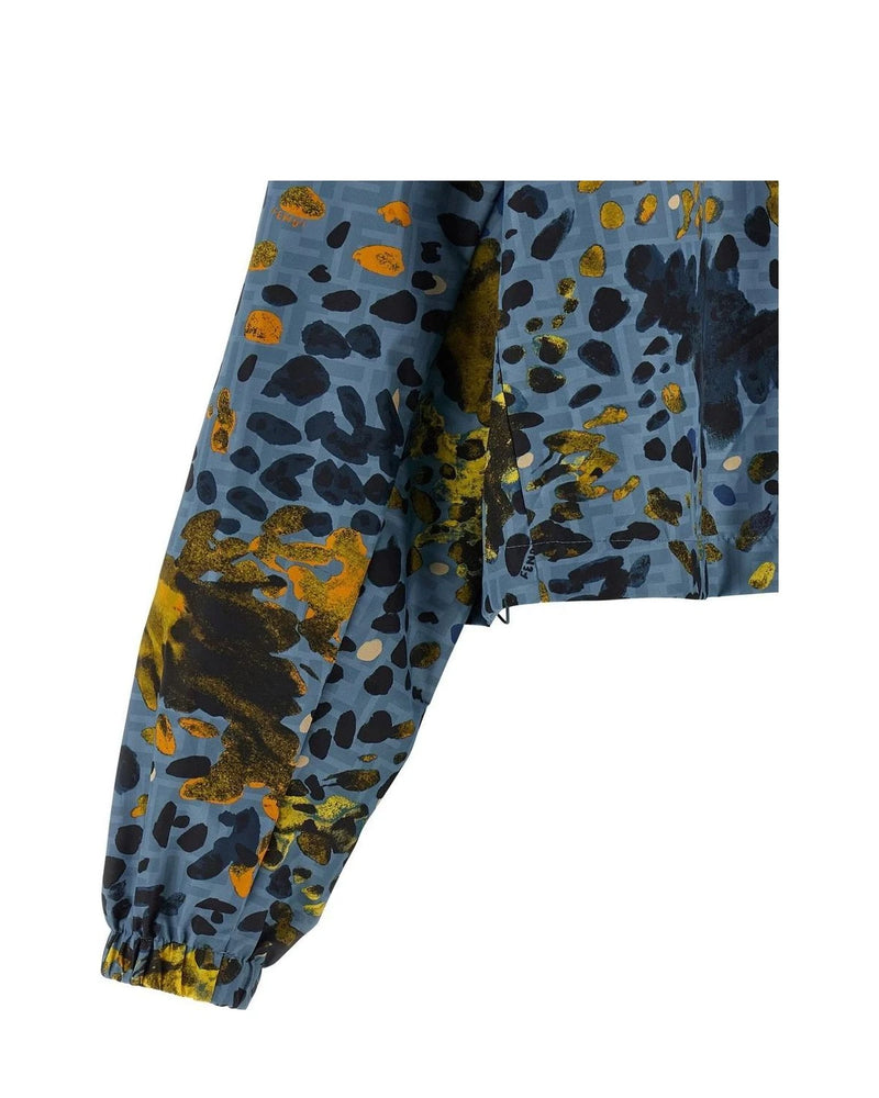 Fendi Windbreaker in blue, Polyester — view 5