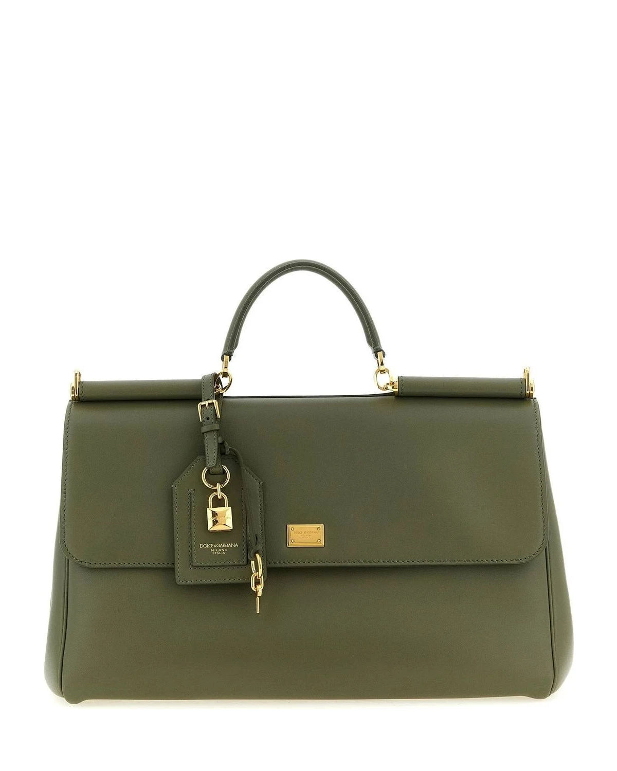 Dolce & Gabbana Satchel Bag in green, Calf Leather