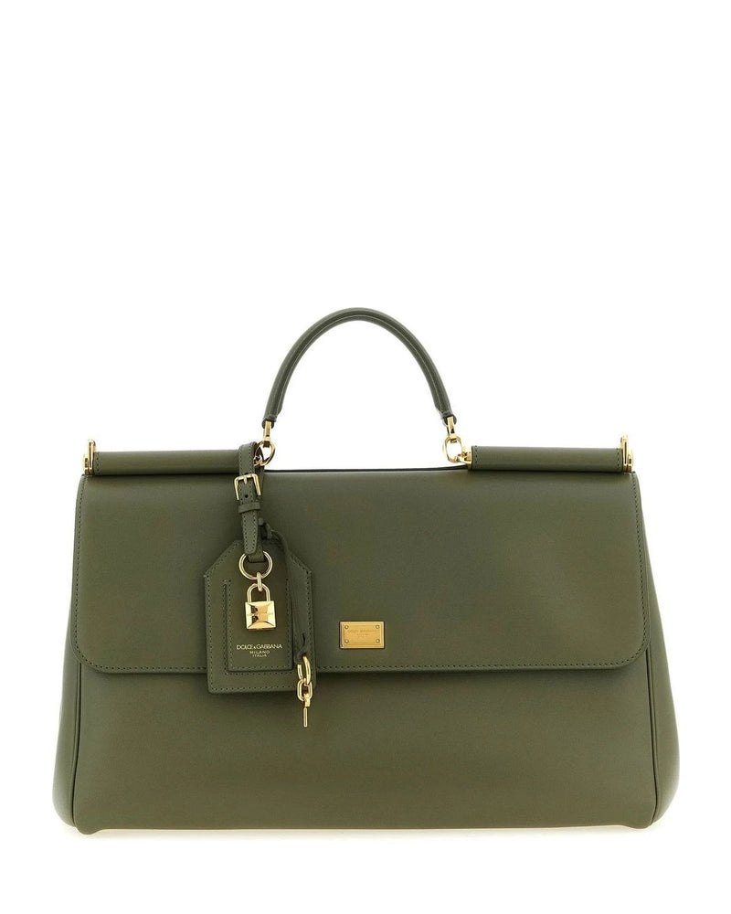 Dolce & Gabbana Satchel Bag in green, Calf Leather