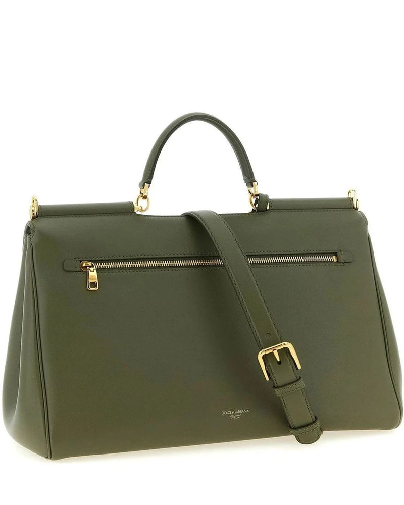 Dolce & Gabbana Satchel Bag in green, Calf Leather — view 2