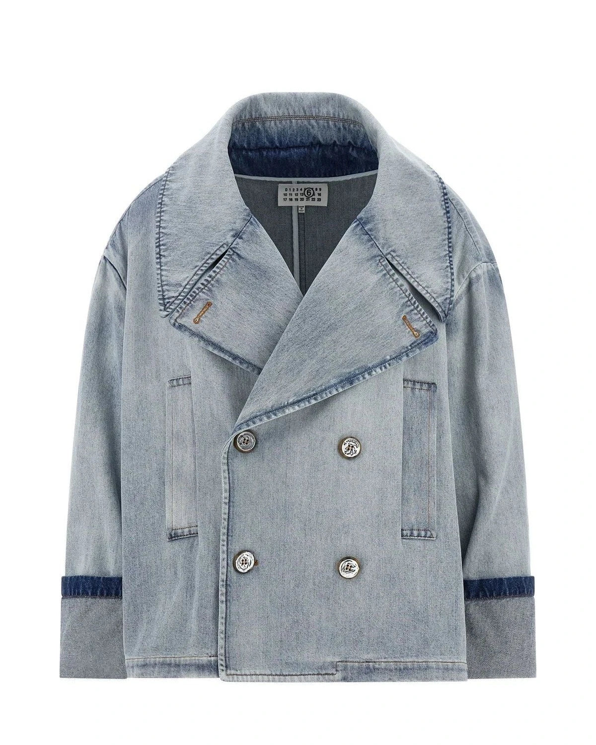 MM6 Maison Margiela Trucker Jacket in blue, Cotton